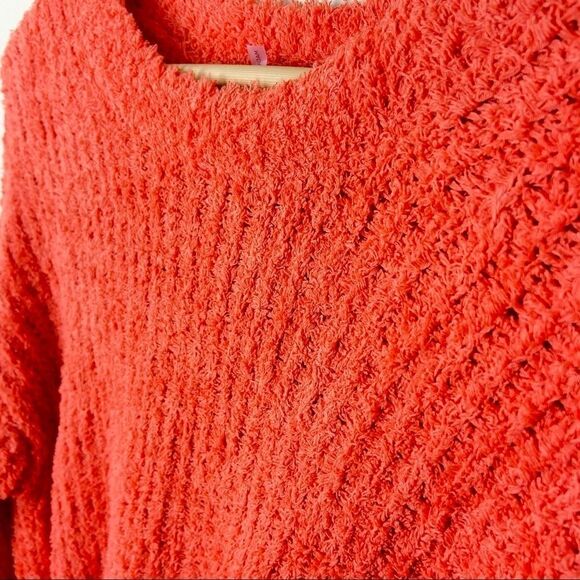 1. STATE- Womens Orange Long Sleeve Crew Neck Sweater - Picture 10 of 11